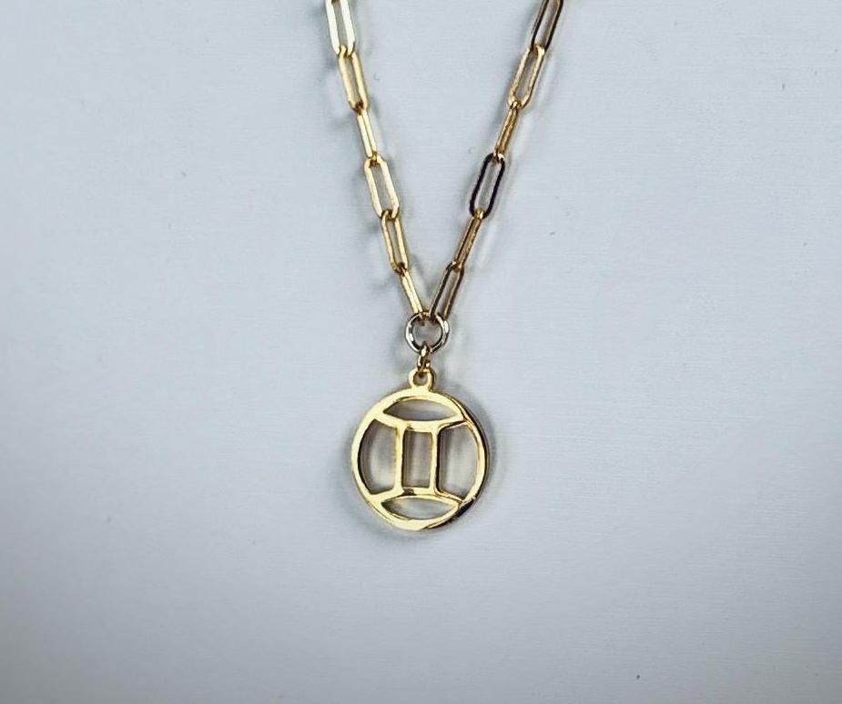 Personalized Zodiac Pendant Necklace with Birthstone Charm – Custom Astrology Jewelry in Gold or Silver