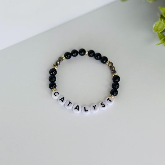 CATALYST Confidence & Transformation Bracelet with Pyrite & Black Tourmaline