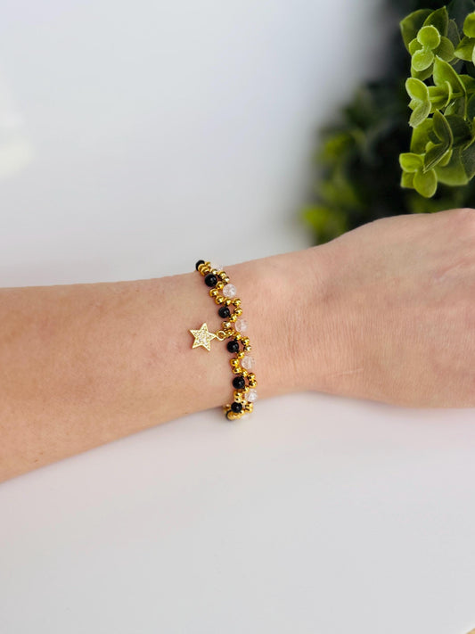 SHADOWLIGHT Healing Bracelet with Black Tourmaline, Quartz