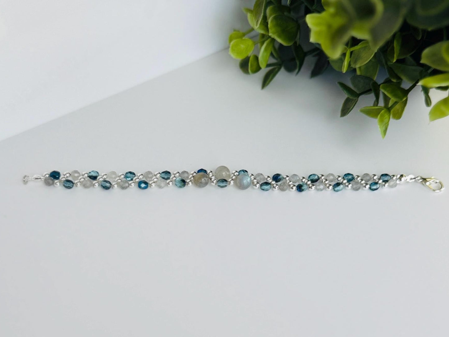 Spellshift Bracelet – Double Labradorite & CzechFire Polished Beads, Quiet Transformation & Magic, Stretch or Cord Options