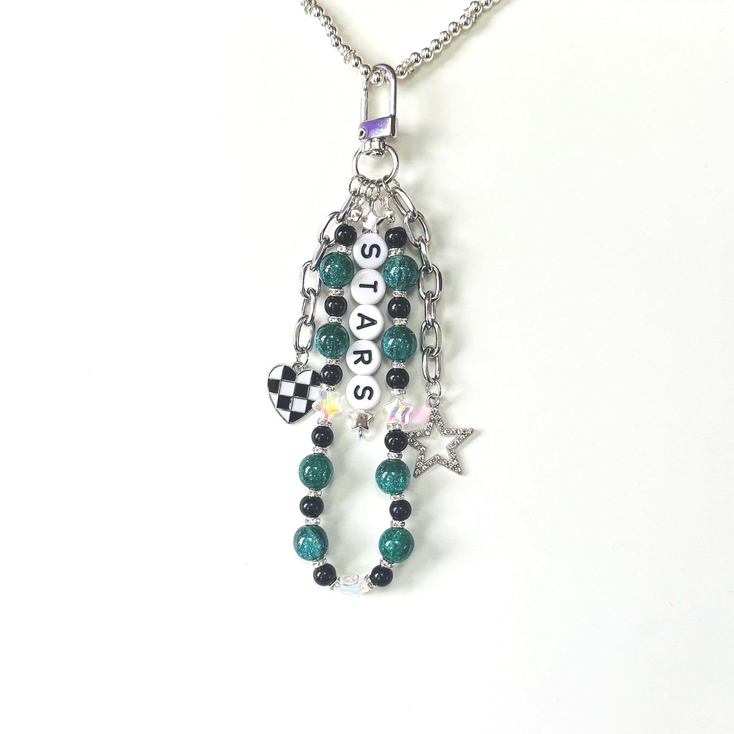Custom Sports Team Bag Charm – Personalized Beaded Keychain for Football, Baseball, Dance, Cheer, Volleyball, Hockey, or Basketball Fans